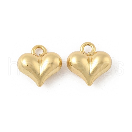 Heart Brass Charms KK-M327-02A-G-1