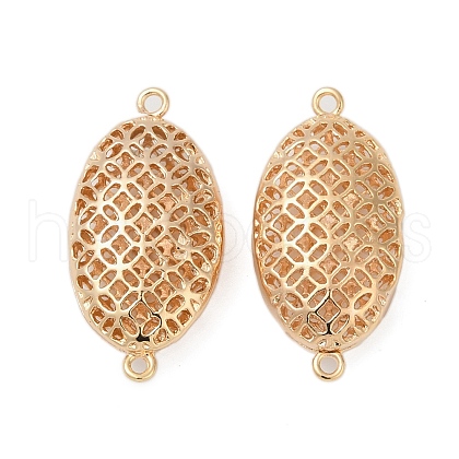 Brass Hollow Connector Charms KK-G532-13G-1
