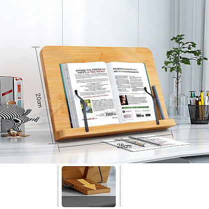 Wooden Foldable Desktop Book Stand for Reading OFST-PW0002-166-1