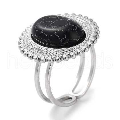 Ion Plating(IP) 304 Stainless Steel Ring RJEW-B059-03P-02-1
