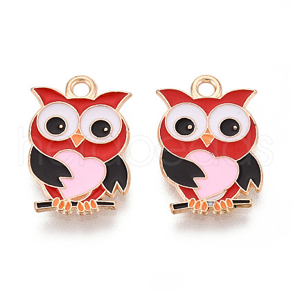 Alloy Enamel Pendants ENAM-T022-28-1