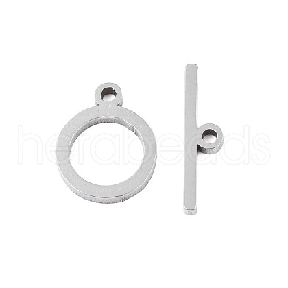 Non-Tarnish 304 Stainless Steel Toggle Clasps STAS-N095-139-1