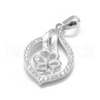 Anti-Tarnish Rhodium Plated 925 Sterling Silver Pendant Bails STER-L055-010P-1