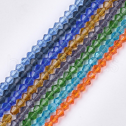 Transparent Glass Beads Strands GLAA-Q080-8mm-C-1