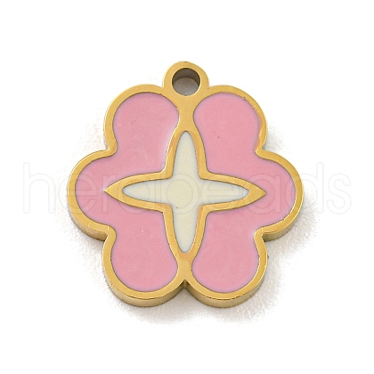316 Surgical Stainless Steel Enamel Charms STAS-M073-33A-01G-1-1