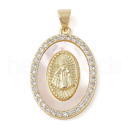 Brass Micro Pave Cubic Zirconia Pendants KK-I712-52G-05-1