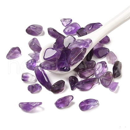 Natural Amethyst Chip Beads G-Q193-02B-1