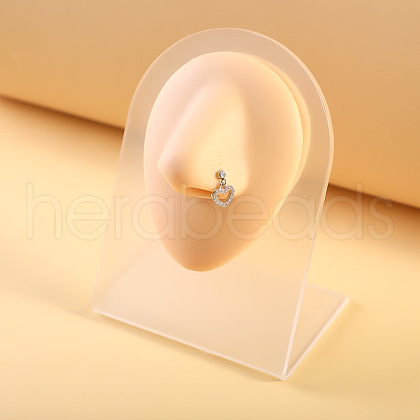 316L Surgical Stainless Steel Micro Pave Clear Cubic Zirconia L-Shaped Nose Rings WGEAB3E-17-1