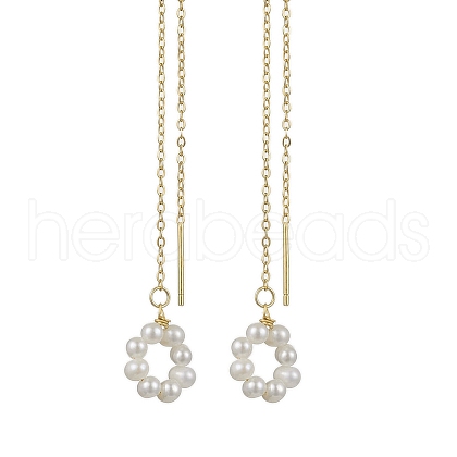 Mother's Day Jewellery Natural Pearl Ear Studs EJEW-P286-41G-1