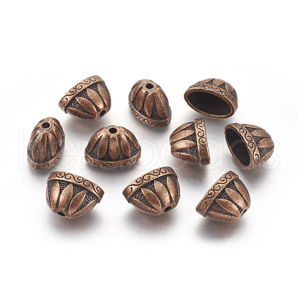 Tibetan Style Alloy Bead Cones X-TIBE-976-R-FF-1