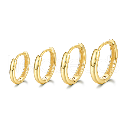 4 Pcs Simple Sterling Silver Hoop Earrings IV9151-1-1