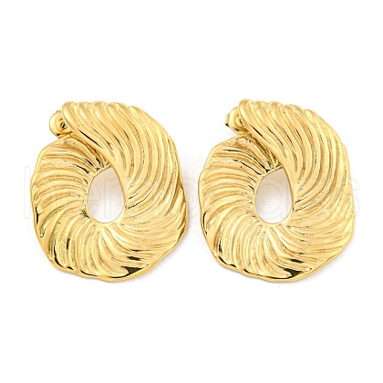Ion Plating(IP) 304 Stainless Steel Stud Earrings for Women EJEW-A108-11G-1