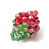 Handmade Glass Seed Beaded Strawberry Pendants PALLOY-CJ00086-4