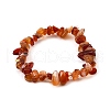 Natural Carnelian Beads Stretch Bracelets for Men Women BJEW-C105-01B-4