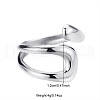 Non-Tarnish Stainless Steel Hollow Geometric Shape Open Ring AY8719-2-1