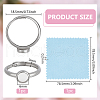 BENECREAT 1Pc 925 Sterling Silver Adjustable Ring Components STER-BC0002-66P-01-2