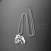 Laser Cut Horse Head 201 Stainless Steel Pendant Necklaces FS-WG40757-01-3