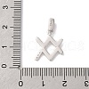 925 Sterling Silver Micro Pave Clear Cubic Zirconia Pendants STER-H117-01P-11-3