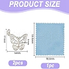 GOMAKERER 2Pcs 925 Sterling Silver Hollow Butterfly Charms STER-GO0001-52-2