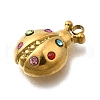 Ladybug 304 Stainless Steel Charms STAS-H201-09G-2