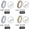 SUPERFINDINGS 16 Rolls 4 Style Tiger Tail Wire TWIR-FH0001-02-4