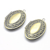 Brass Locket Pendants X-KK-F717-01AB-NR-1
