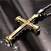 Cross Alloy Crystal Rhinestone Pendant Necklaces for Men FS-WG5CDA8-06-1