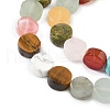 Natural Mixed Stone Flat Round Beads strands G-M454-B01-3