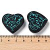 Food Grade Heart with Word Love Silicone Focal Beads SIL-NH0001-01C-3