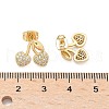 Brass Clear Cubic Zirconia Stud Earrings EJEW-Q017-03A-G-5