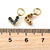 Brass Micro Pave Cubic Zirconia Pendants with Jumping Ring KK-V012-01G-3