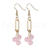 Imitation Jade Glass Dangle Earrings EJEW-JE05924-01-1