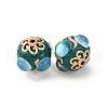 Handmade Resin Indonesia Round Beads IPDL-P005-12KCG-01-2