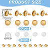 Unicraftale DIY Half Round 304 Stainless Steel & Glass Stud Earring Jewelry Kits DIY-UN0006-08-2