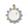 304 Stainless Steel Enamel Pendants STAS-U039-12G-1