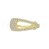Brass Micro Pave Clear Cubic Zirconia Clip-on Earrings PW-WGBAA4E-02-1