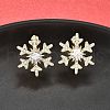 Brass Micro Pave Clear Cubic Zirconia Cuff Earrings EJEW-F370-25G-4