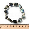 Abalone Shell Beads Stretch Bracelets BJEW-D315-02G-5