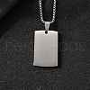 304 Stainless Steel Blank Pendant Necklaces NJEW-P329-04C-P-1