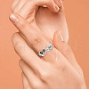 Brass Rhinestone Finger Rings for Women FS-WGAC777-01-4