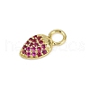 Brass Micro Pave Cubic Zirconia Pendants KK-M322-48G-02-2