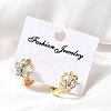 Butterfly Brass Hoop Earrings EJEW-S256-04B-G-3