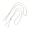 2Pcs 2 Colors 304 Stainless Steel Slider Necklace Makings AJEW-JB01261-1