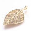 Brass Micro Pave Cubic Zirconia Pendants ZIRC-E124-67G-1