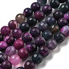Faceted Natural Fire Crackle Agate Beads Strands G-F447-12mm-N05-2