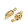 Brass Micro Pave Cubic Zirconia Pendants KK-S526-26G-2