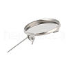 304 Stainless Steel Brooch Cabochon Settings STAS-E547-08E-P-3