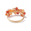 Natural Carnelian Finger Rings RJEW-TA00198-01-4