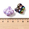 UV Plating Opaque Acrylic Beads MACR-F083-09-3