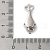 Brass Micro Pave Clear Cubic Zirconia Fold Over Clasps KK-S382-13P-01-3